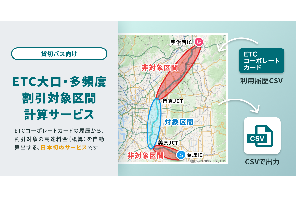 『ETC大口・多頻度割引対象区間計算サービス』を提供開始